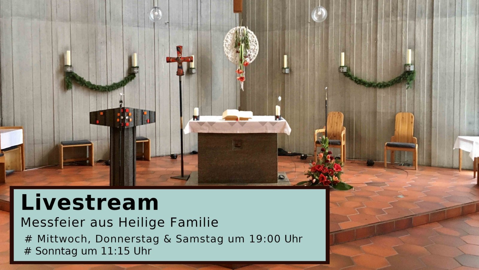 TITELBILD Livestream Wochentag hell