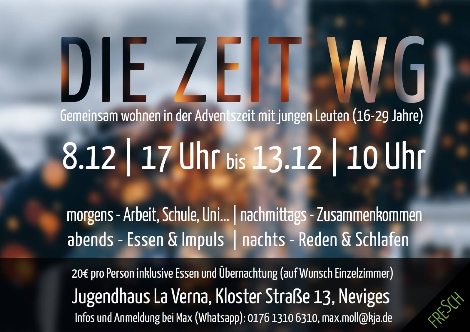 2019 KJA - Die Zeit WG La Verna Dez (c) KJA Duesseldorf