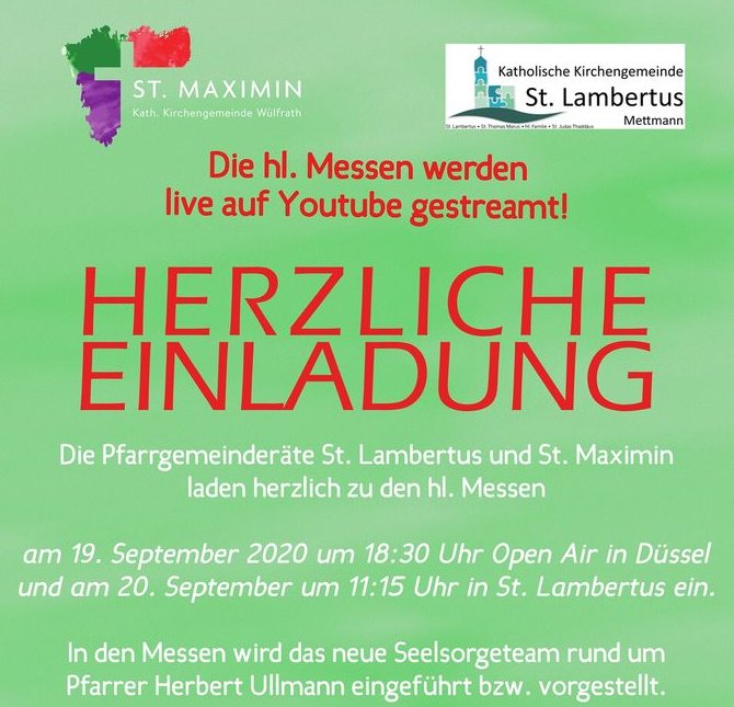 einfuehrungsmesse Sep20